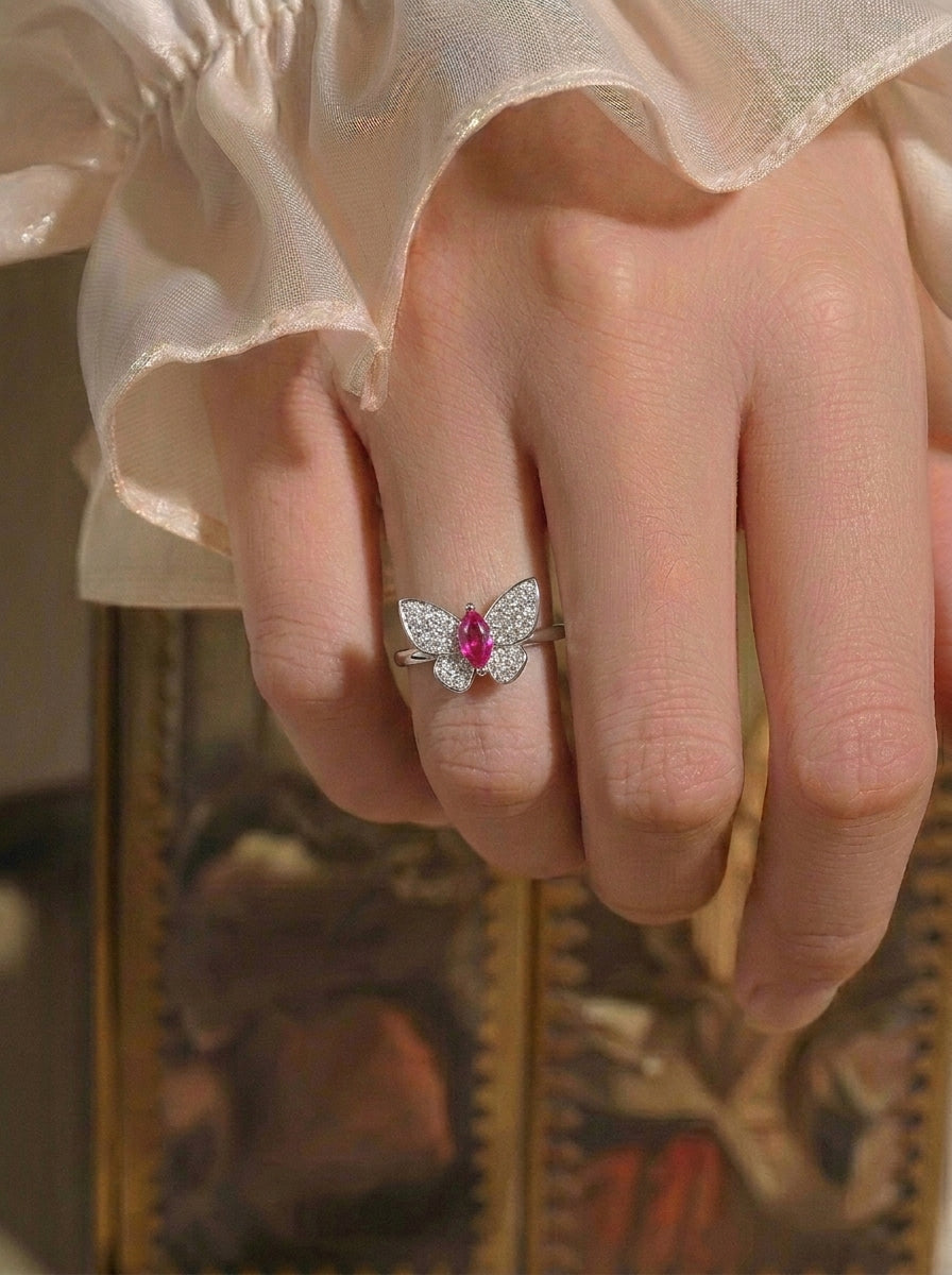 Ruby Butterfly Ring