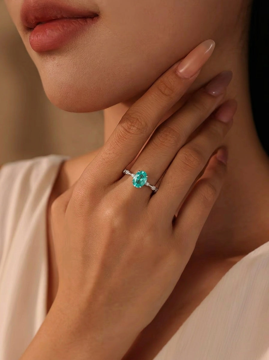 Oval Paraiba Ring