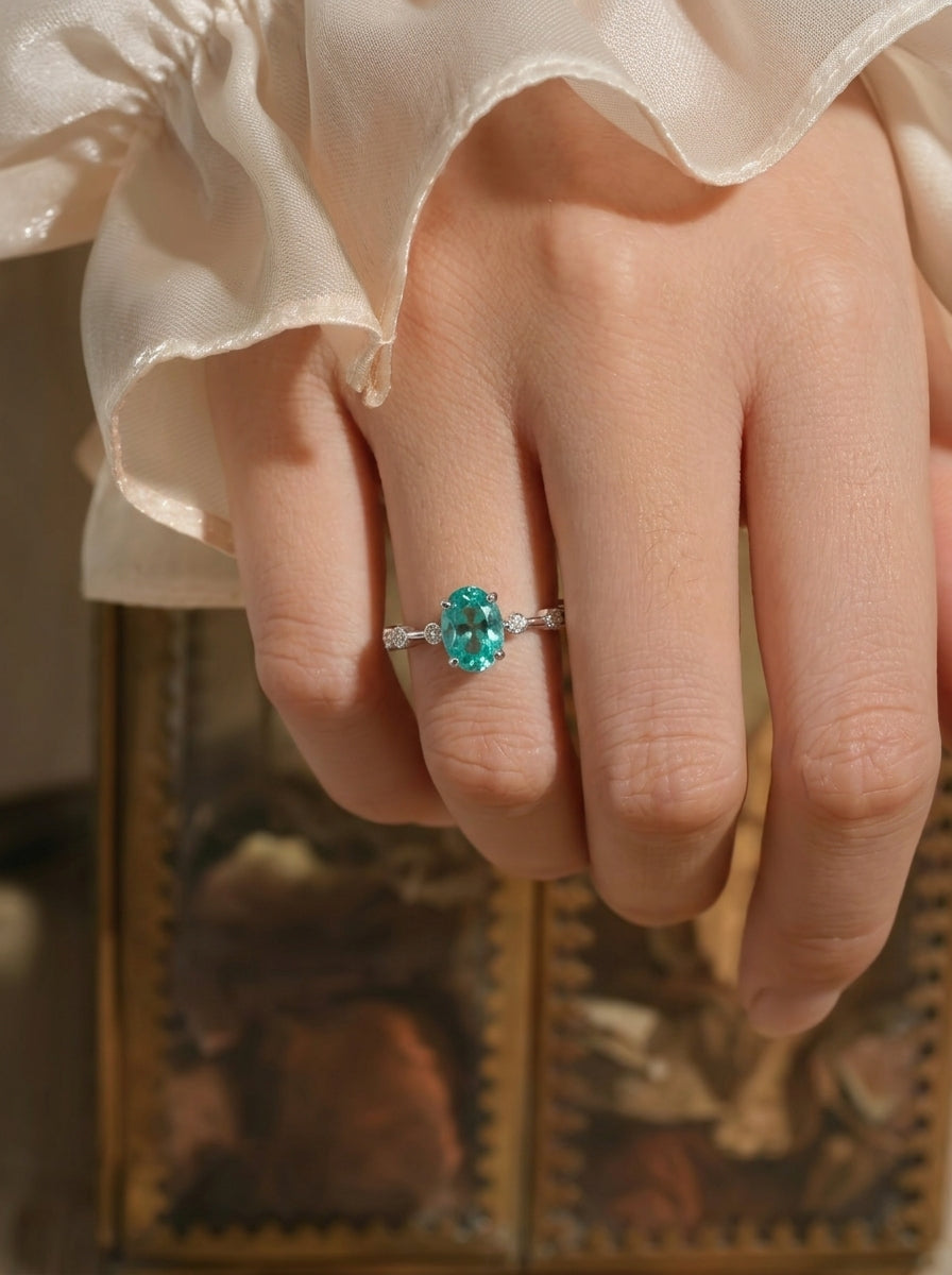 Oval Paraiba Ring