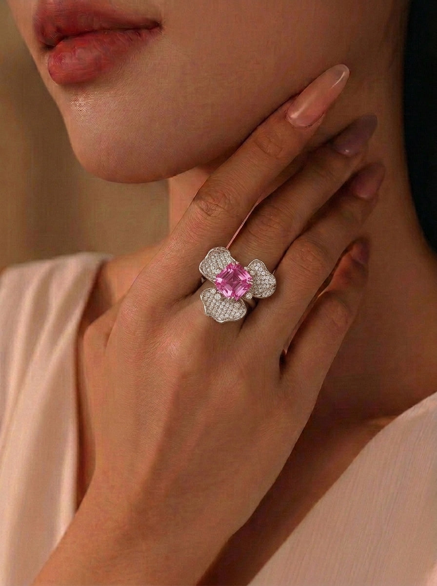 Lab-Grown Emerald - Lucky Clover Ring