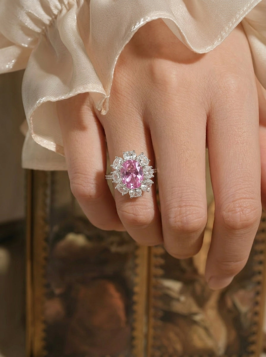 Lab-Grown Emerald - Star Cluster Verdant Glow Ring