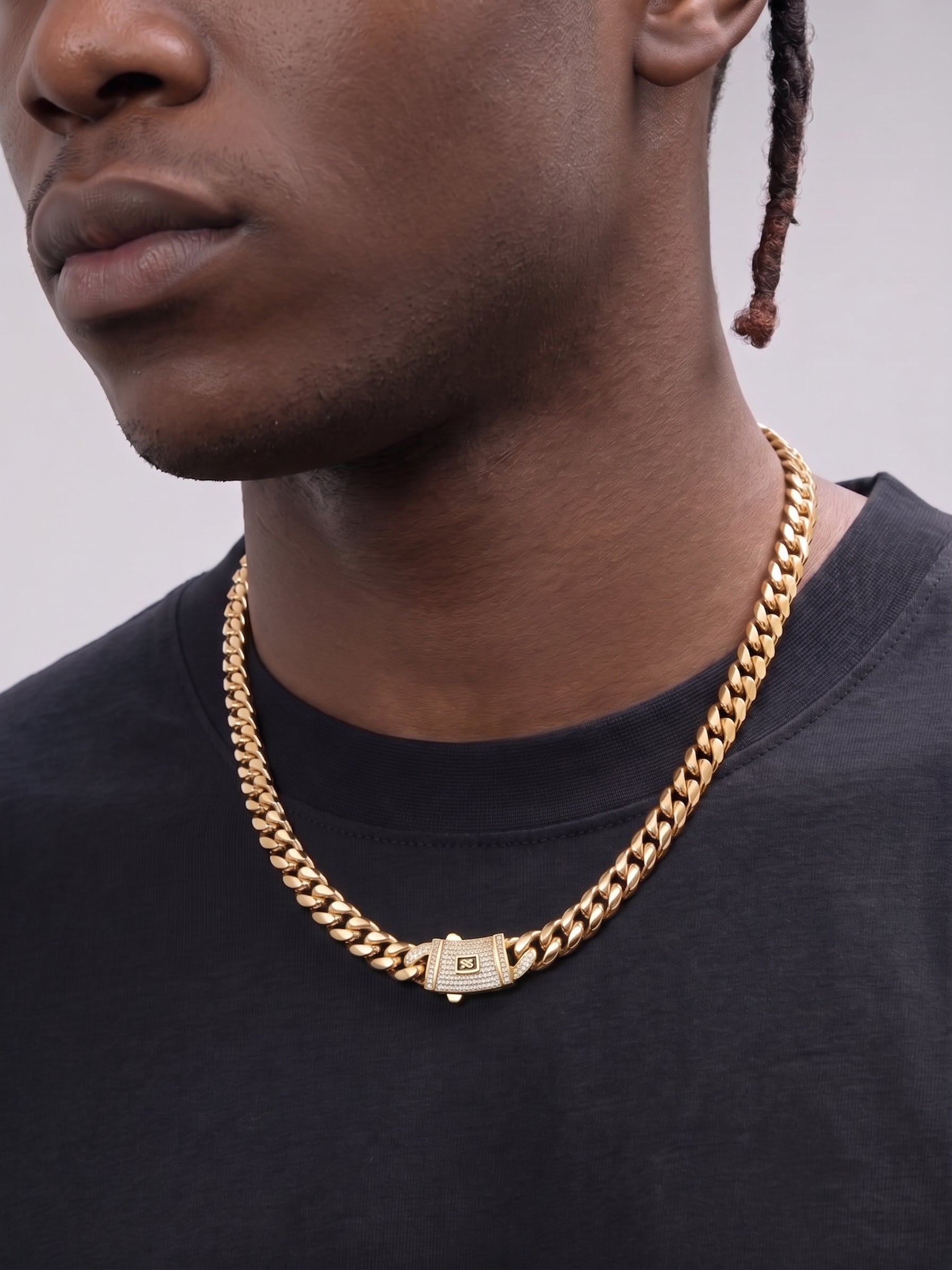 14K Gold, 6-20mm Cuban chain and bracelet set