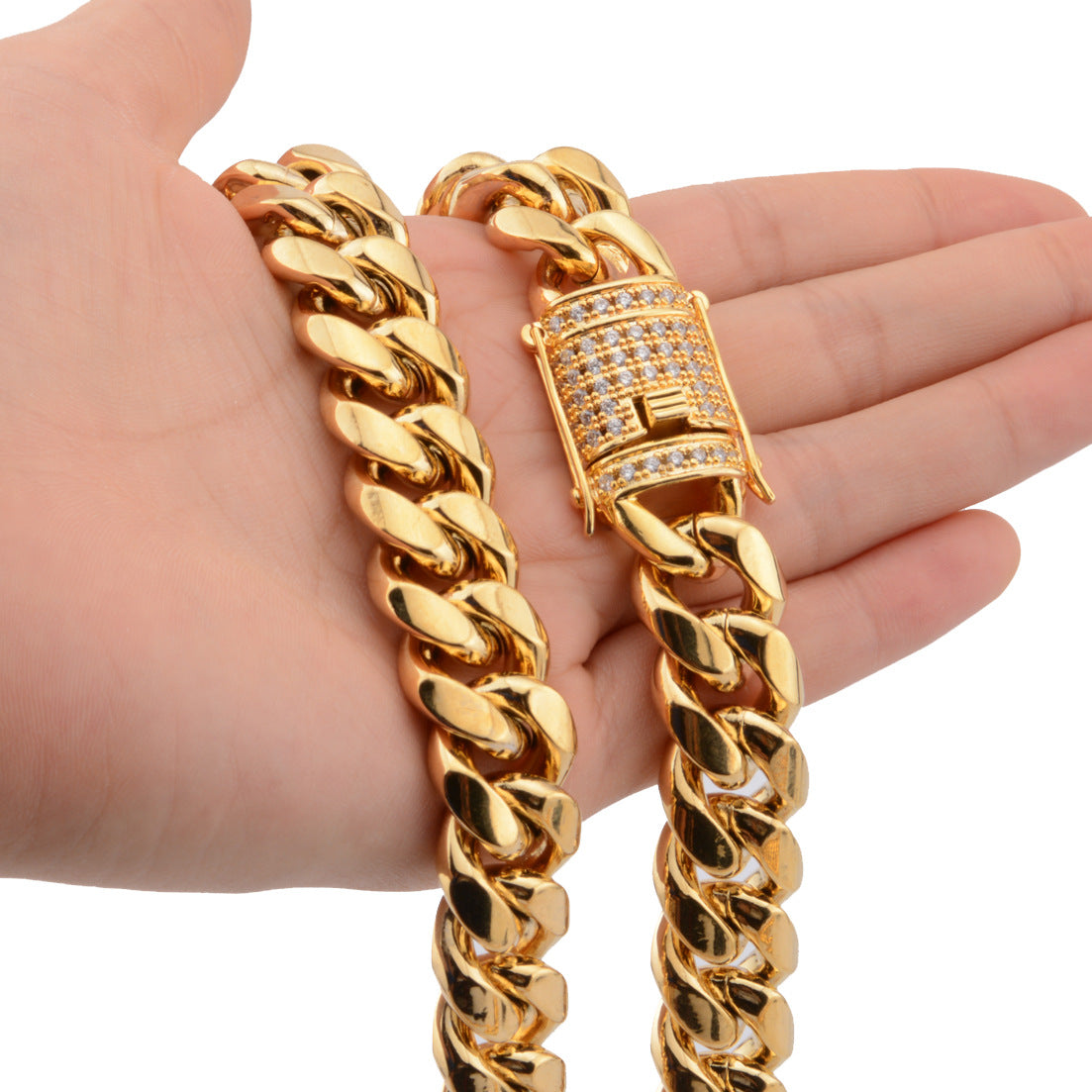 14K Gold, 6-18mm Cuban chain and bracelet set