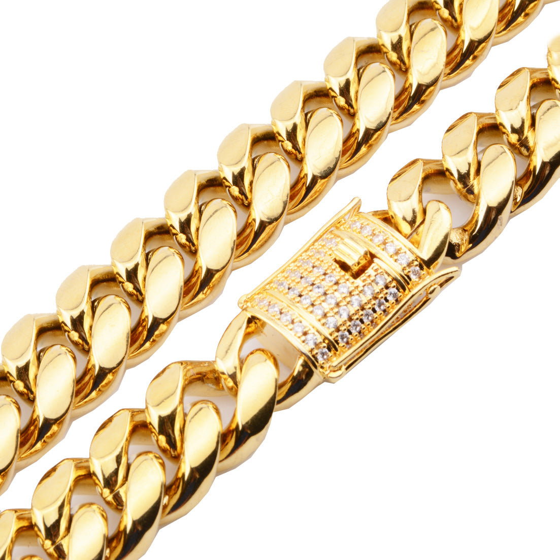 14K Gold, 6-18mm Cuban chain and bracelet set