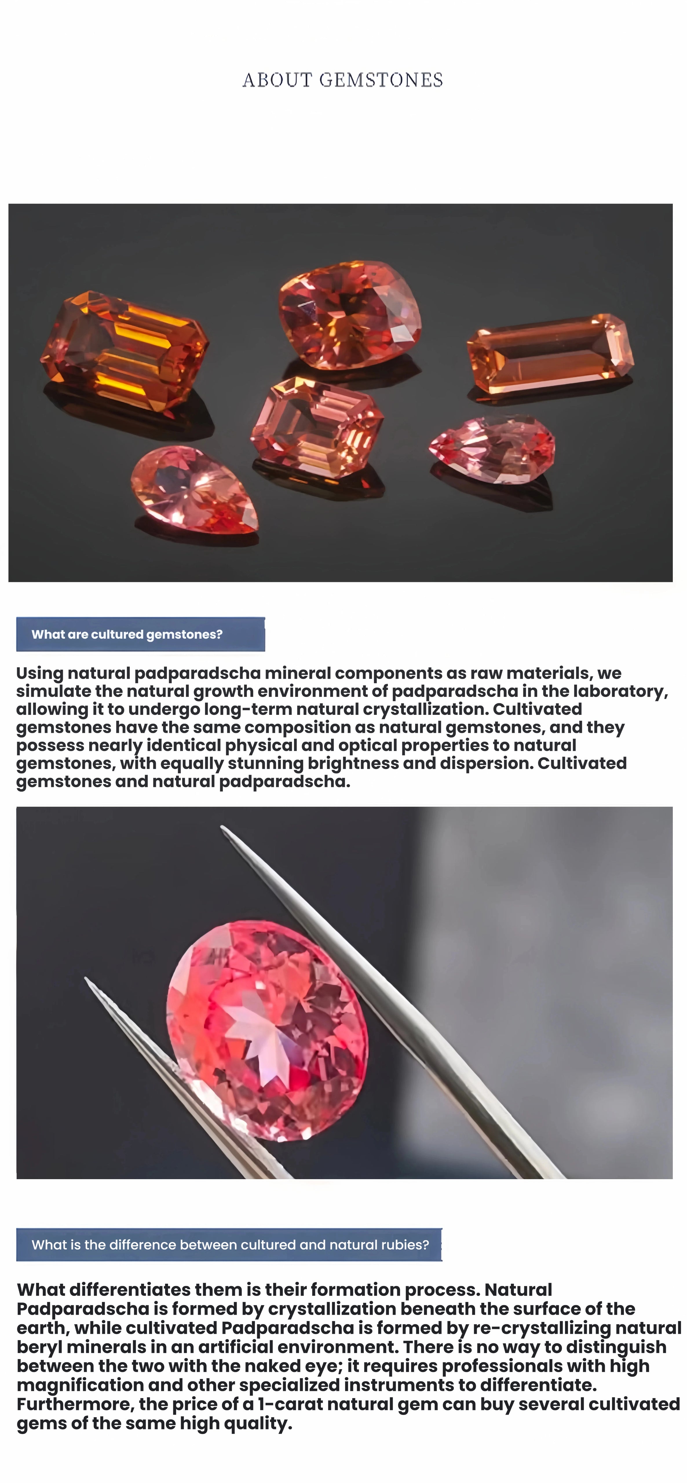 Oval padparadscha ring