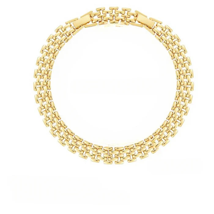 2pc 14k Chunky Link Anklets