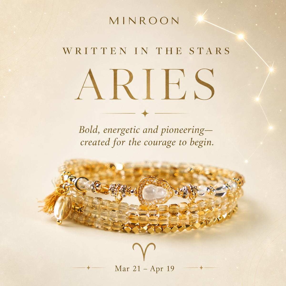 MINROON Aries natural citrine zodiac story