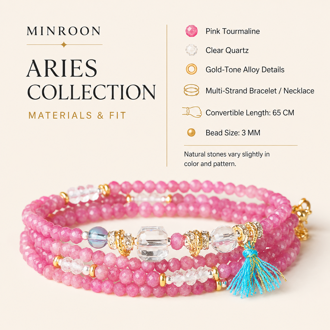Aries bracelet materials and fit