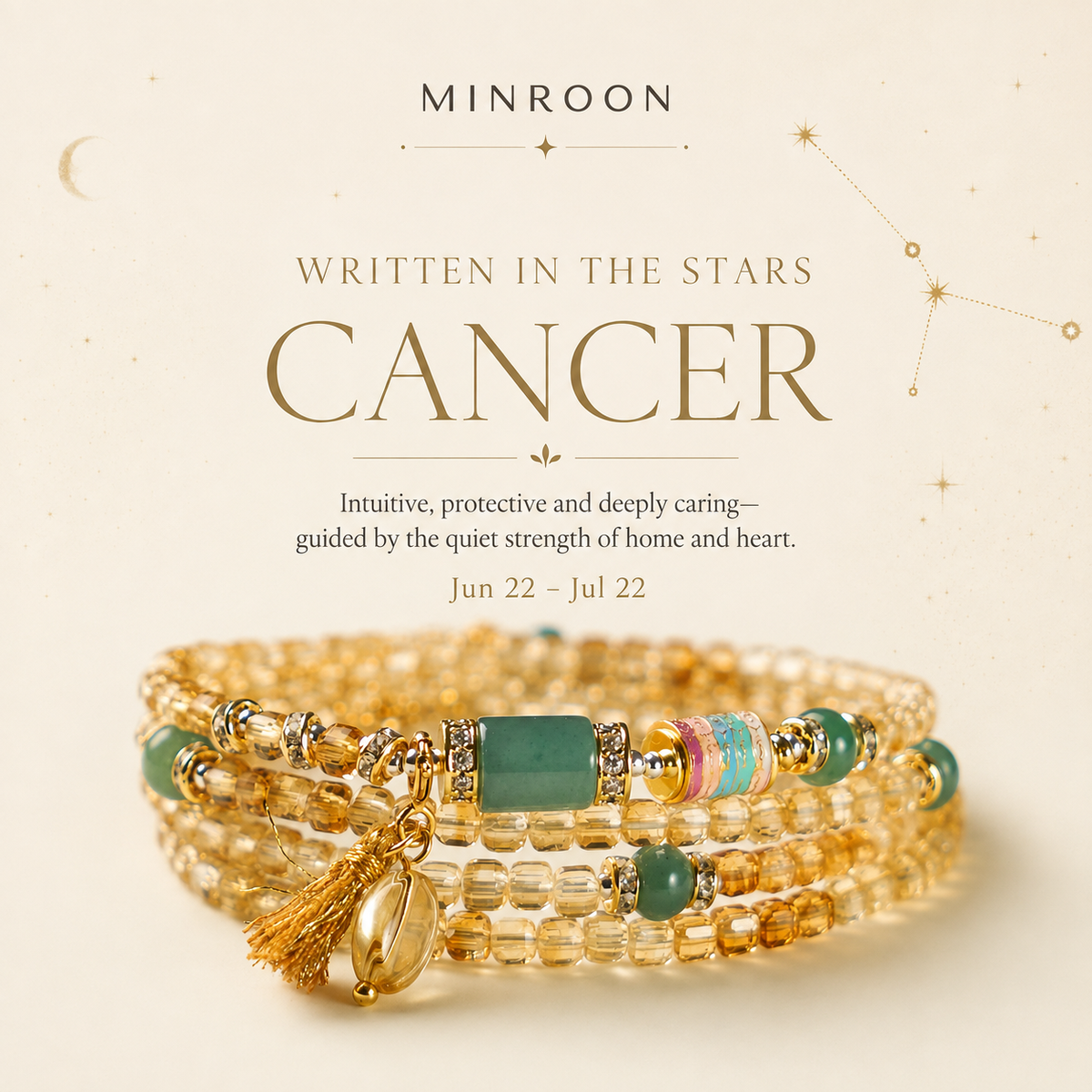 Cancer zodiac bracelet story
