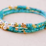Northern Blue Dream long style convertible necklace bracelet
