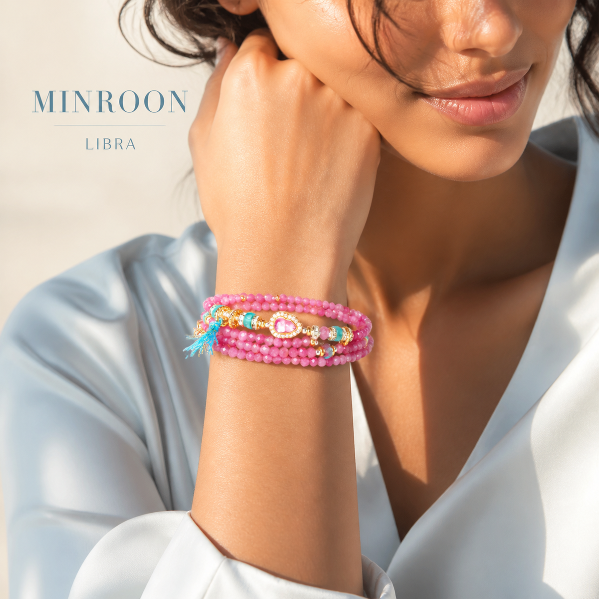 Libra bracelet worn on wrist