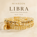 Libra Natural Citrine Zodiac Bracelet by MINROON