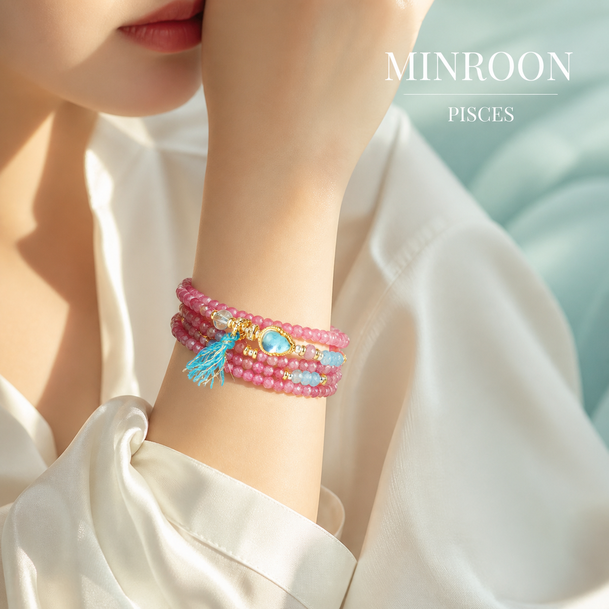 Pisces bracelet worn on wrist