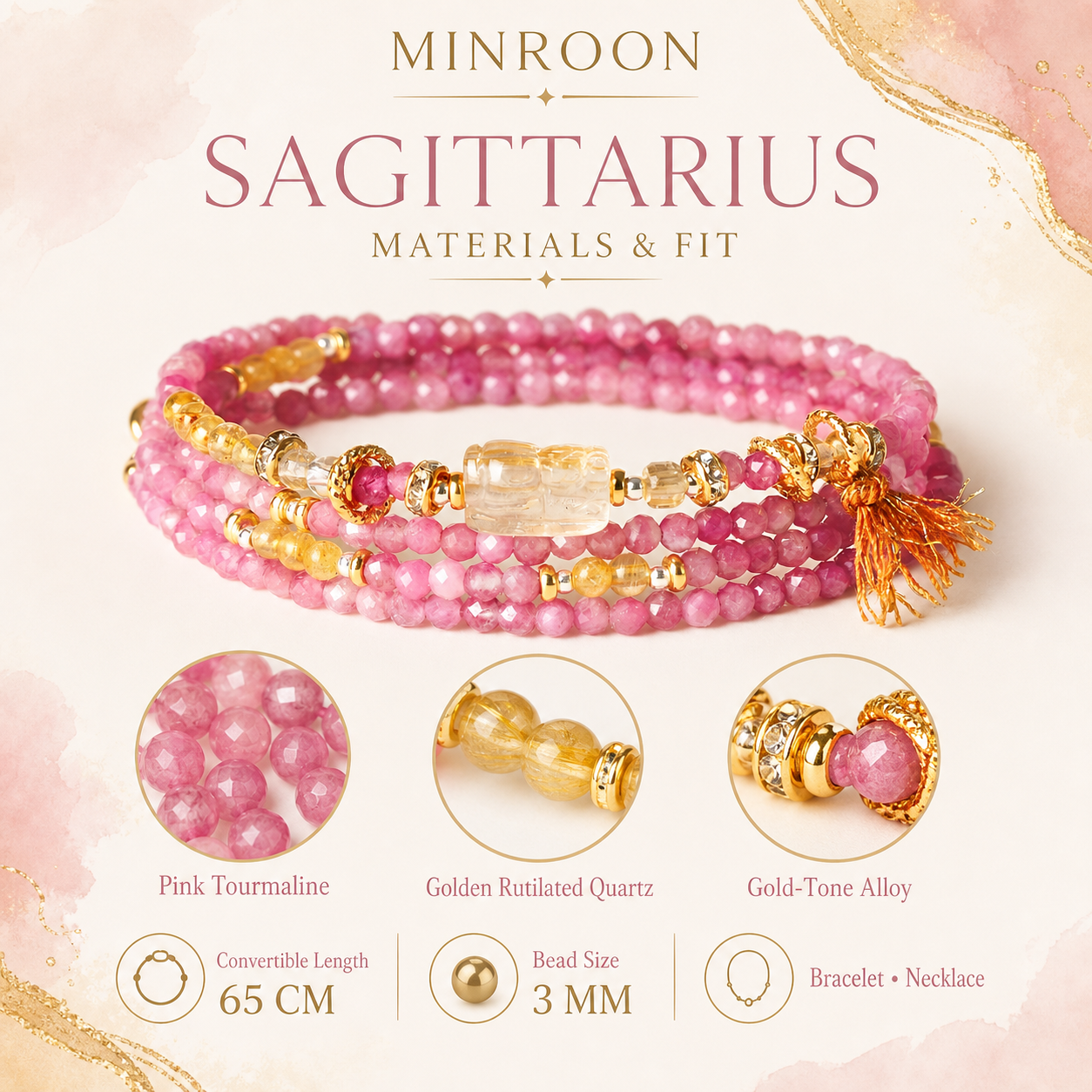Sagittarius bracelet materials and fit