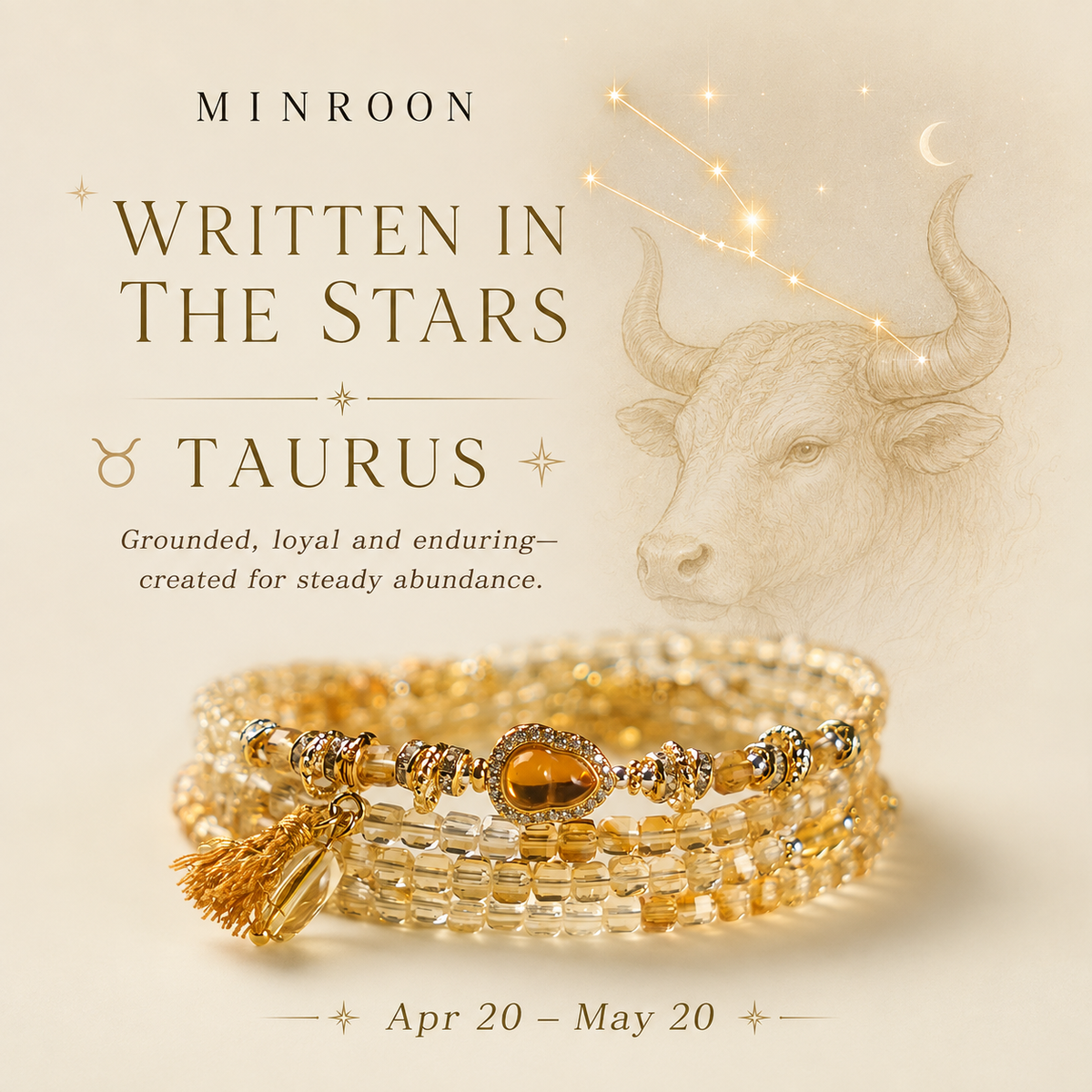 Taurus zodiac story and bracelet