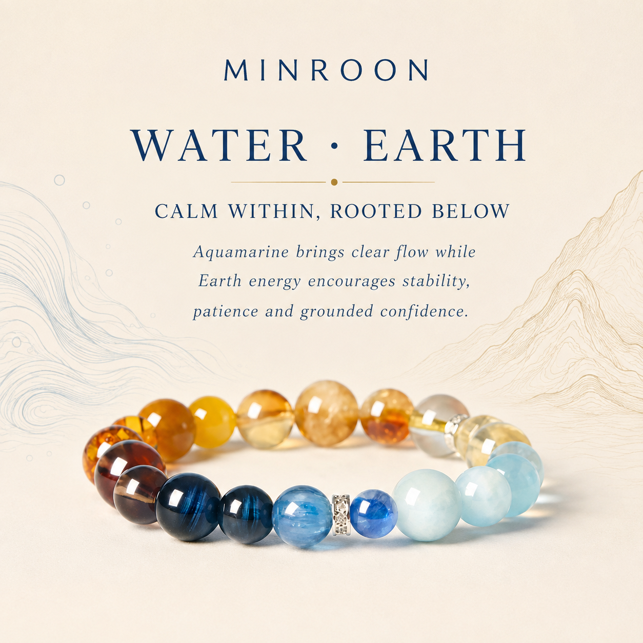 Aquamarine Water Earth Five Elements Bracelet story