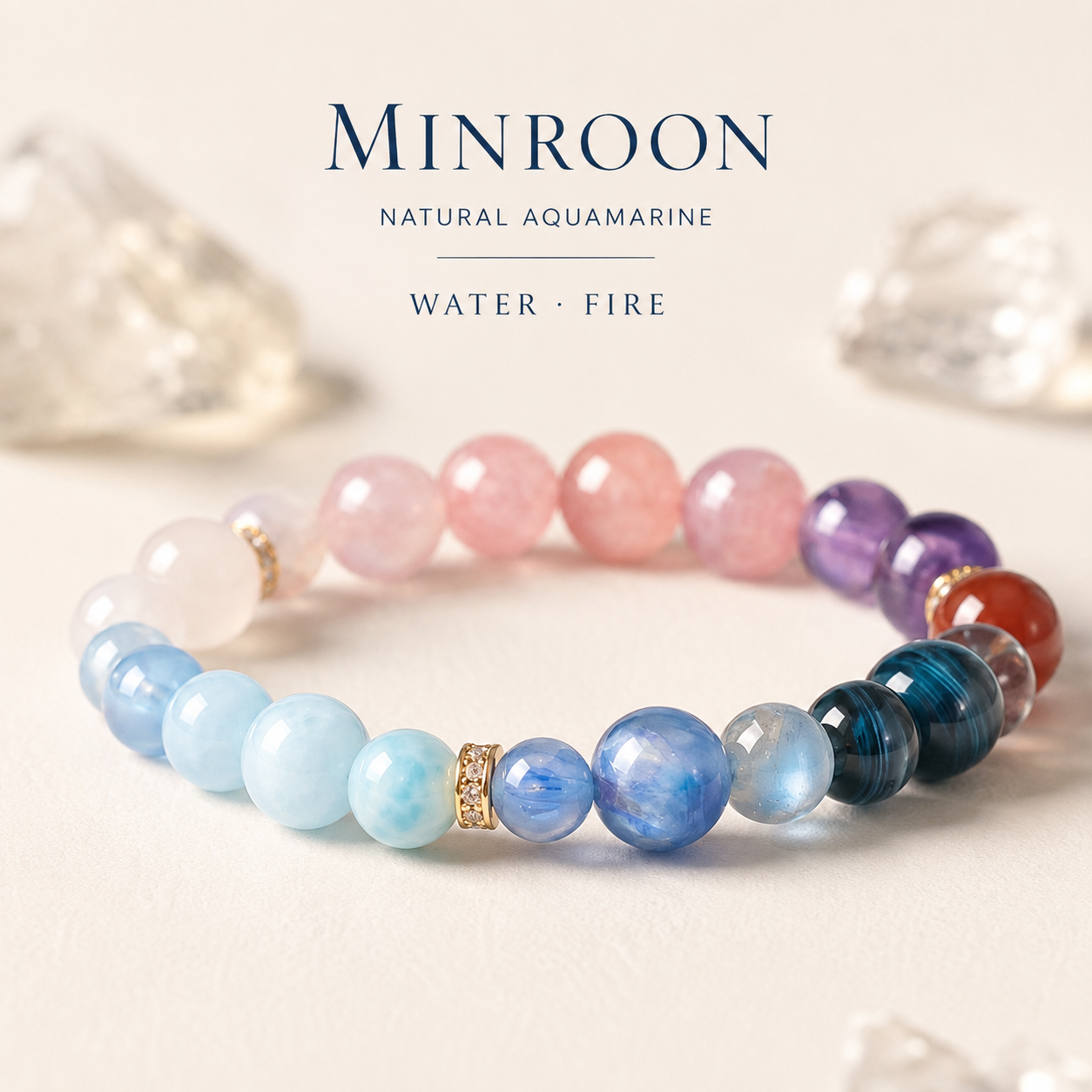 Aquamarine Water Fire Five Elements Bracelet story