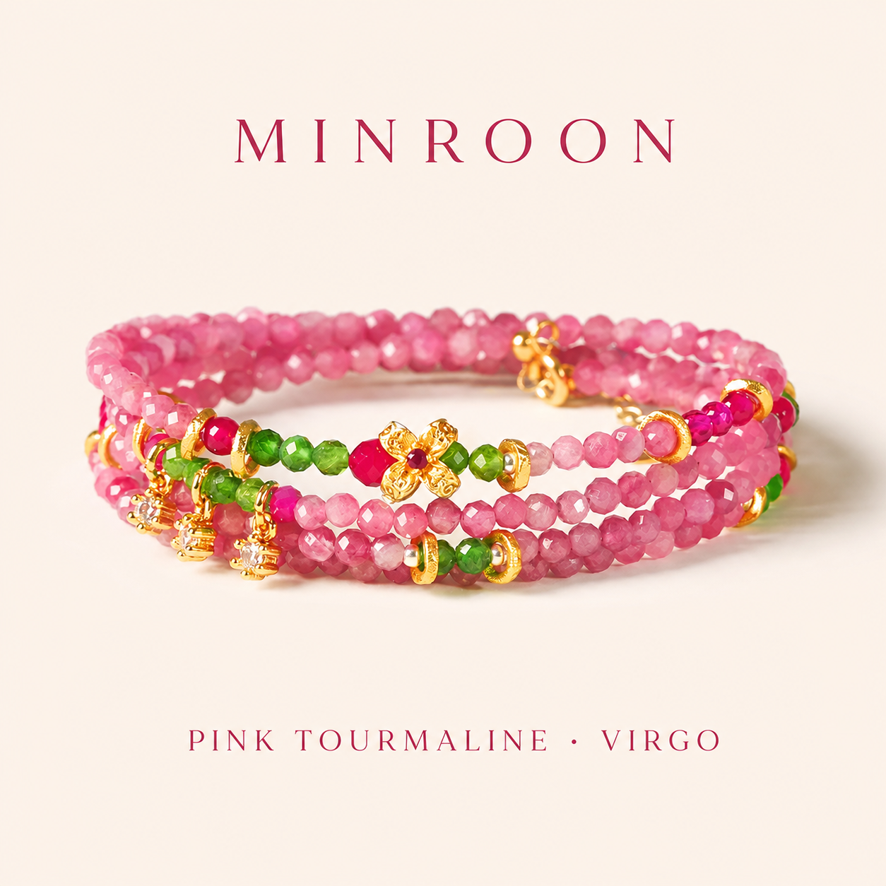 Pink crystal bracelet