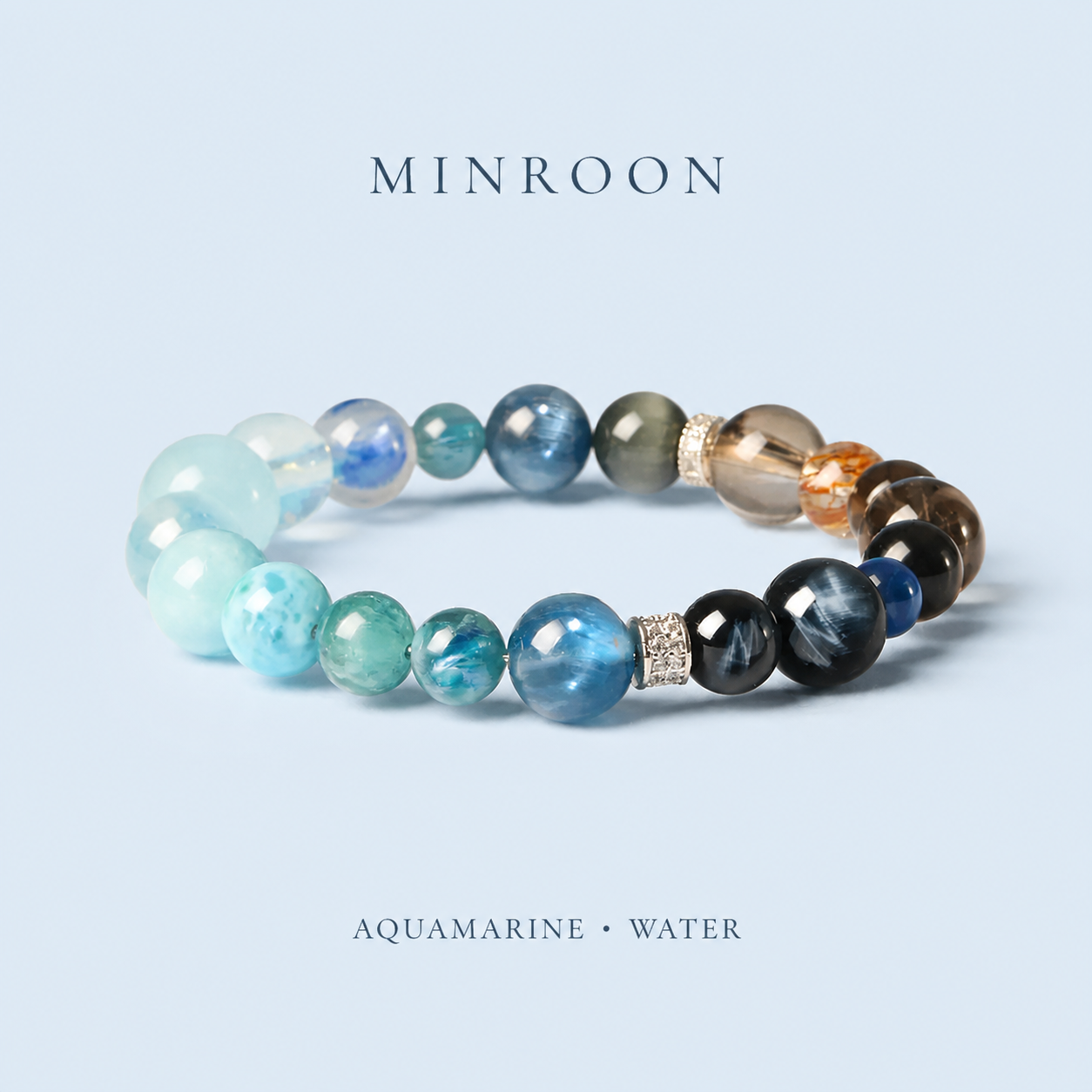 Aquamarine crystal bracelet